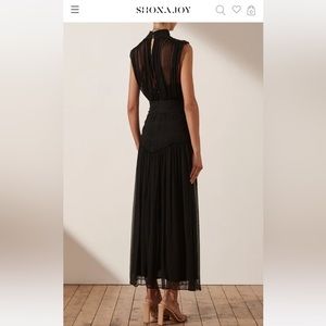 Shonajoy LAUREN HIGH NECK MIDI DRESS - BLACK size 2
